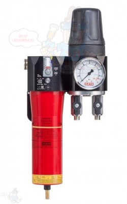 SATA Filtr 524 jednostopniowy z tuleją z brązu spiekanego oraz regulatorem ciśnienia, z podwójnym modułem przyłączeniowym 1101659